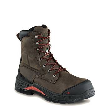 Red Wing Férfi King Toe ADC 8-inch CSA Safety Toe Vízálló Bakancs Sötét Barna